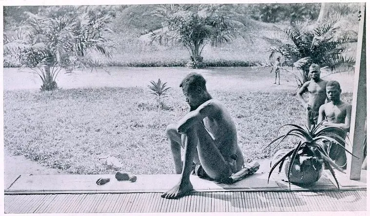 Nsala of Wala looking at the severed hand and foot of his daughter, Congo, 1904 Nsala of Wala looking at the severed hand and foot of his daughter, Congo, 1904